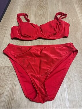 wild fable Red Two-Piece Bikini Set